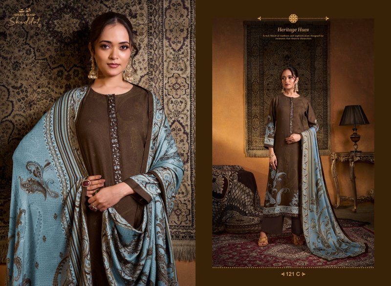 Calista 121 By Shiddat Viscose Pashmina Dress Material